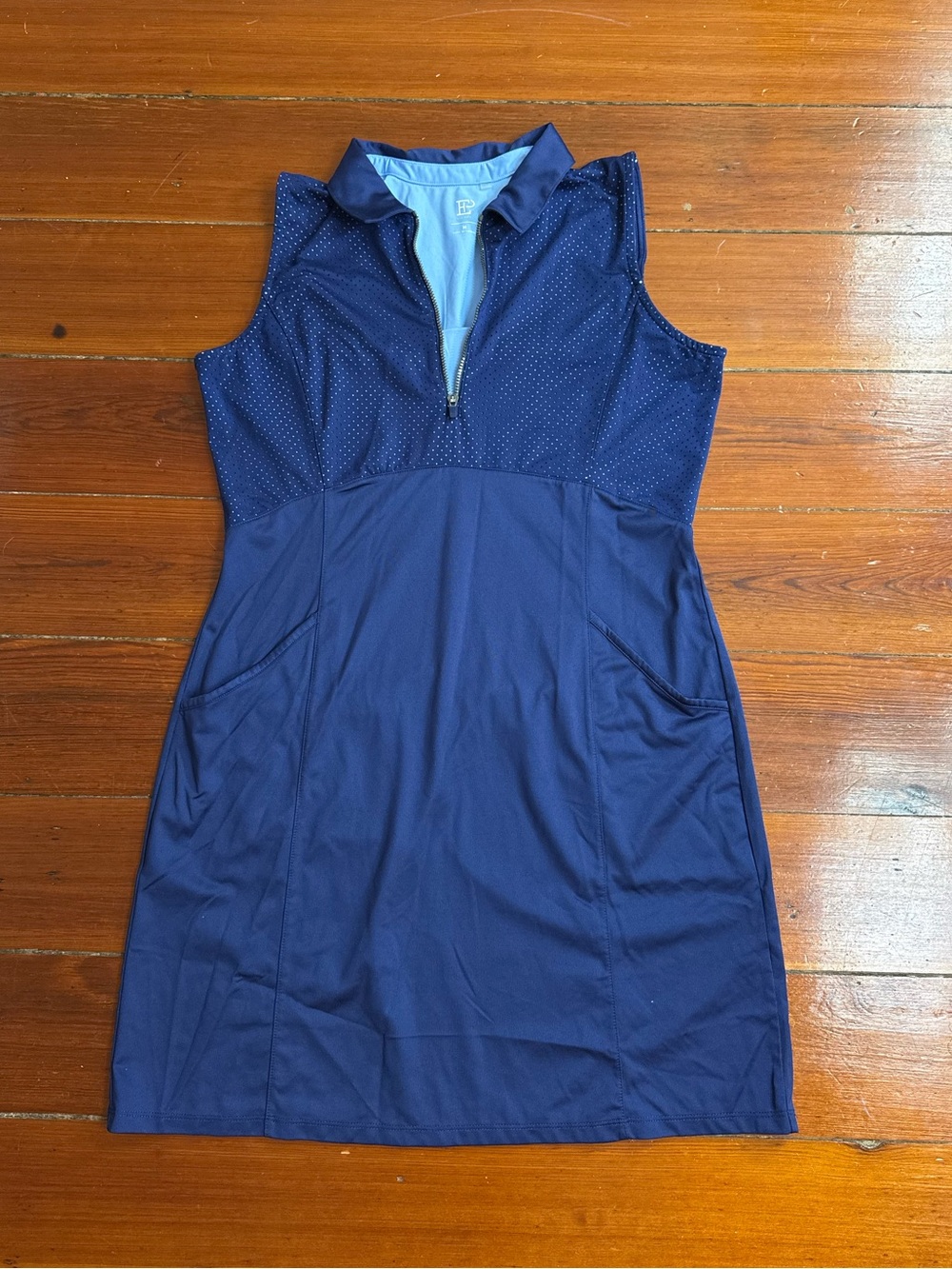 EP Nee York Navy Mesh Two Toned Golf Tennis Dress Sz Medium 💚🍄